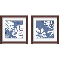 Framed 'Tropical Indigo Impressions 2 Piece Framed Art Print Set' border=