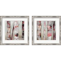 Framed 'Sunset Birch 2 Piece Framed Art Print Set' border=