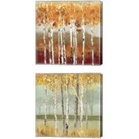 Framed 'Golden Birch 2 Piece Canvas Print Set' border=