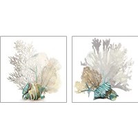 Framed 'Coral 2 Piece Art Print Set' border=