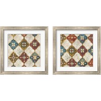 Framed 'Moroccan Spice Tiles  2 Piece Framed Art Print Set' border=