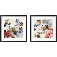 Framed 'French Flower 2 Piece Framed Art Print Set' border=