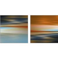Framed 'Blurred Landscape 2 Piece Art Print Set' border=
