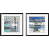 Framed 'Blue Swim 2 Piece Framed Art Print Set' border=