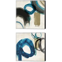 Framed 'Blue Ring 2 Piece Canvas Print Set' border=