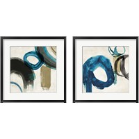 Framed 'Blue Ring 2 Piece Framed Art Print Set' border=