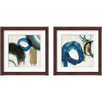 Framed 'Blue Ring 2 Piece Framed Art Print Set' border=