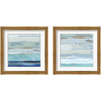 Framed 'Sea Shore 2 Piece Framed Art Print Set' border=
