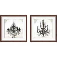 Framed 'Black Chandelier 2 Piece Framed Art Print Set' border=