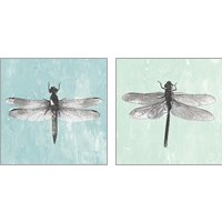 Framed 'Dragonfly  2 Piece Art Print Set' border=