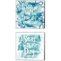 Framed In High Tide & Seas the Day 2 Piece Canvas Print Set