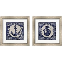 Framed 'Ink Nautical 2 Piece Framed Art Print Set' border=