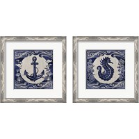 Framed 'Ink Nautical 2 Piece Framed Art Print Set' border=