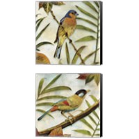 Framed 'Jungle Bird 2 Piece Canvas Print Set' border=