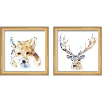 Framed 'Watercolour Wildlife 2 Piece Framed Art Print Set' border=