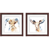 Framed 'Watercolour Wildlife 2 Piece Framed Art Print Set' border=