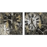 Framed 'Clockwork  2 Piece Art Print Set' border=
