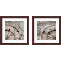 Framed 'Tick Tock 2 Piece Framed Art Print Set' border=