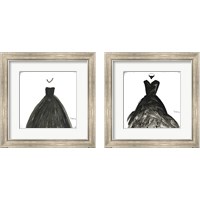 Framed 'Black Dress 2 Piece Framed Art Print Set' border=