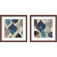 Framed Blue Motif 2 Piece Framed Art Print Set