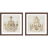 Framed 'Golden Chandelier 2 Piece Framed Art Print Set' border=