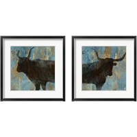 Framed 'Bison 2 Piece Framed Art Print Set' border=