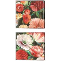 Framed 'Lavish Blooms 2 Piece Canvas Print Set' border=