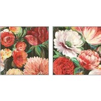 Framed 'Lavish Blooms 2 Piece Art Print Set' border=