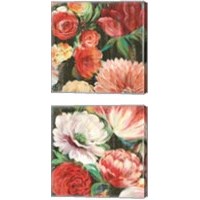 Framed 'Lavish Blooms 2 Piece Canvas Print Set' border=