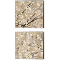 Framed 'Pearls in Bloom 2 Piece Canvas Print Set' border=