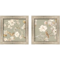 Framed 'Paradise Magnolia 2 Piece Framed Art Print Set' border=