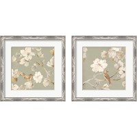 Framed 'Paradise Magnolia 2 Piece Framed Art Print Set' border=