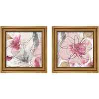 Framed 'Pretty in Pink 2 Piece Framed Art Print Set' border=