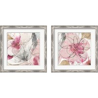 Framed 'Pretty in Pink 2 Piece Framed Art Print Set' border=