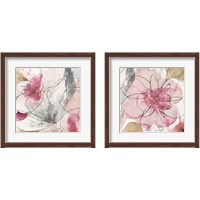 Framed 'Pretty in Pink 2 Piece Framed Art Print Set' border=