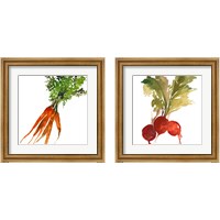 Framed 'Veggie on White 2 Piece Framed Art Print Set' border=