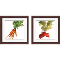 Framed 'Veggie on White 2 Piece Framed Art Print Set' border=