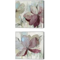 Framed 'Drippy Floral 2 Piece Canvas Print Set' border=