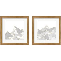 Framed Marbled Geo Mountains 2 Piece Framed Art Print Set