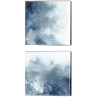 Framed Watercolor Stain 2 Piece Canvas Print Set