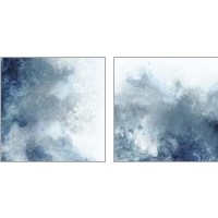 Framed Watercolor Stain 2 Piece Art Print Set
