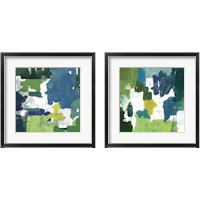 Framed Block Paint Green 2 Piece Framed Art Print Set