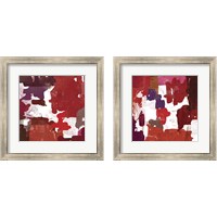 Framed Block Paint Red 2 Piece Framed Art Print Set