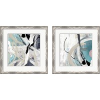 Framed 'Tangled Teal 2 Piece Framed Art Print Set' border=