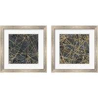 Framed Geometric Gold 2 Piece Framed Art Print Set