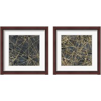 Framed Geometric Gold 2 Piece Framed Art Print Set