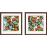 Framed Hexagons  2 Piece Framed Art Print Set
