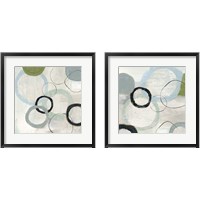 Framed 'Blue Circles 2 Piece Framed Art Print Set' border=