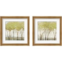 Framed 'Green Canopy 2 Piece Framed Art Print Set' border=