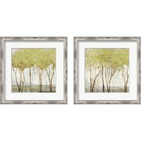 Framed 'Green Canopy 2 Piece Framed Art Print Set' border=